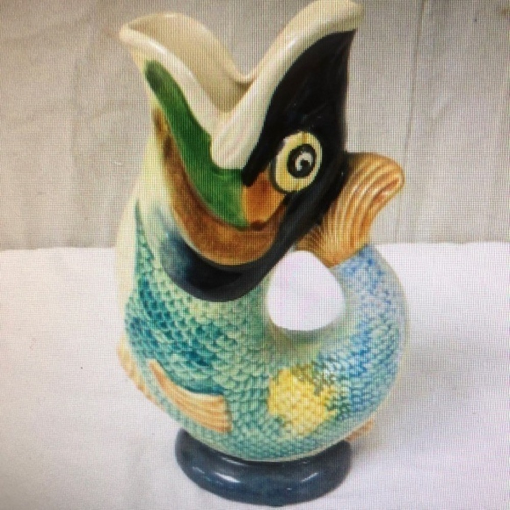 Devon Pottery gurgling fish vintage pitcher made in‎ England